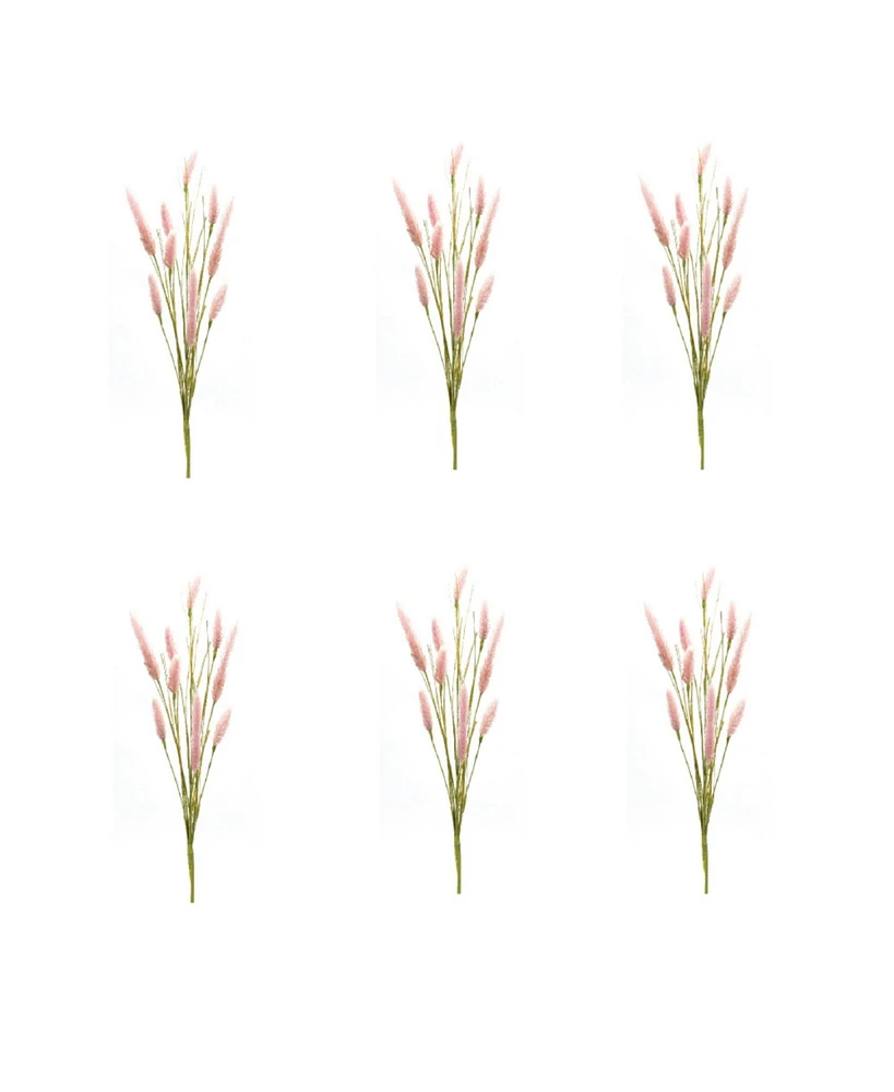 Slickblue Set of 6 Foxtail Spray Stems - Lifelike Faux Botanicals for Floral Arrangements and Home Decor
