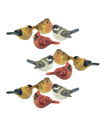 Slickblue Realistic Painted Tabletop Bird Figurine (Set of 12)