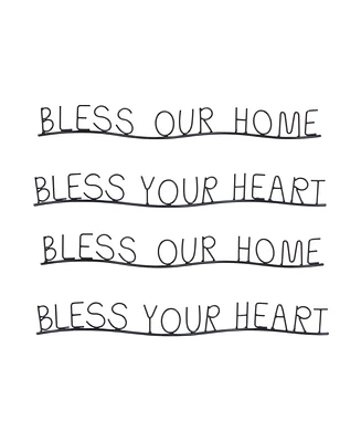 Slickblue Bless Our Home and Heart Sentiment Decor (Set of 4)