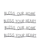 Slickblue Bless Our Home and Heart Sentiment Decor (Set of 4)