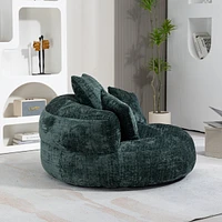 Simplie Fun Spacious and Comfortable Swivel Chair for Relaxation and Safety