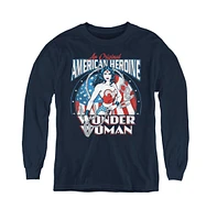 Dc Comics Boys Youth American Heroine Long Sleeve Sweatshirts