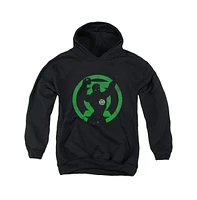 Dc Comics Boys Youth Gl Symbol Knockout Pull Over Hoodie / Hooded Sweatshirt