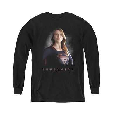 Supergirl Boys Super Youth Stand Tall Long Sleeve Sweatshirts