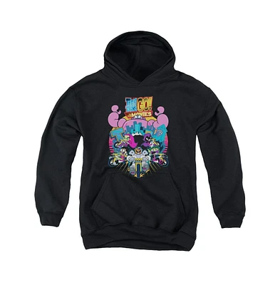 Teen Titans Go Boys To The Movies Youth Burst Through Pull Over Hoodie / Hooded Sweatshirt