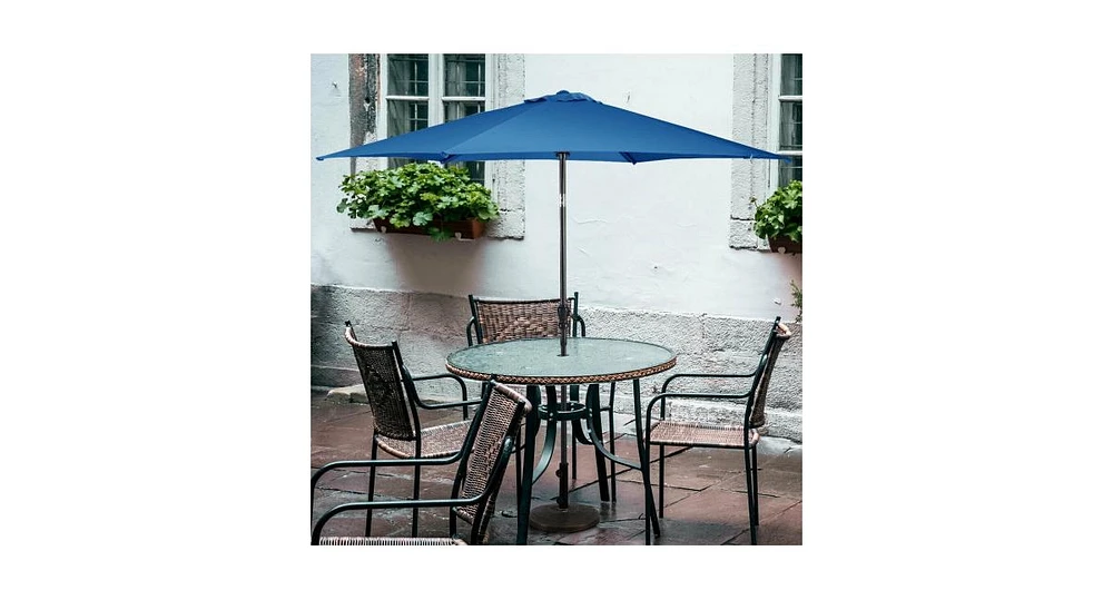 Slickblue 9ft Patio Umbrella Market Steel Tilt W/ Crank Outdoor Yard Garden