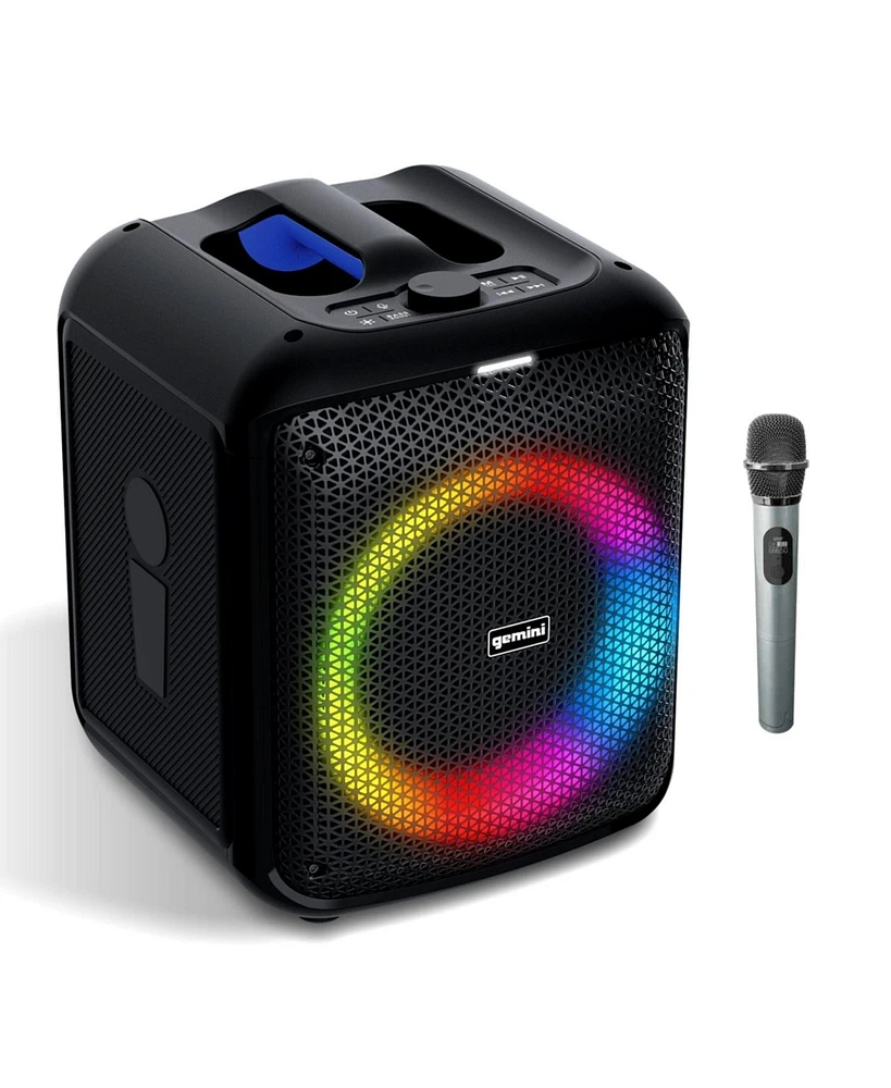 Gemini 100W 6.5” Portable Bluetooth Boombox with Led Party Lighting