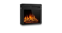 Slickblue 18 Inch Electric Fireplace Insert with Log and Remote Control