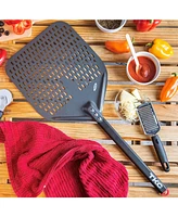 The Kitchen Chef Tkc 12", 8" Perforated Pizza Peel Bundle - Professional Aluminum Pizza Turning peel