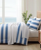 Tommy Bahama Home Awning Stripe 3 Piece Duvet Cover Set