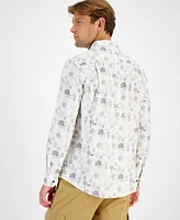 Club Room Men's Tree-Pattern Cotton Shirt, Created for Macy's