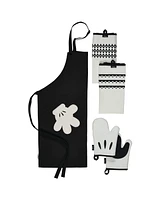 Disney Cotton 5-Piece Oven Mitt Set,White