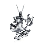 Bling Jewelry Leo Lion Zodiac Sign Astrology Horoscope Pendant Necklace For Women Sterling Silver