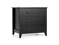 Slickblue 3 Drawer Dresser Chest of Drawers Bedside Table For Bedroom