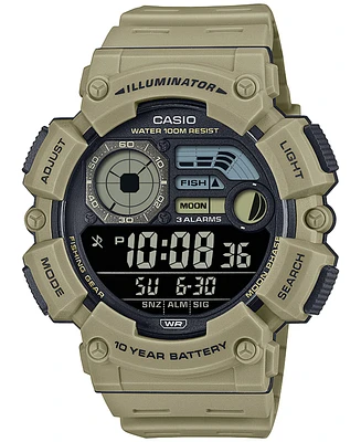 Casio Men's Digital Tan Resin Strap Watch 50mm