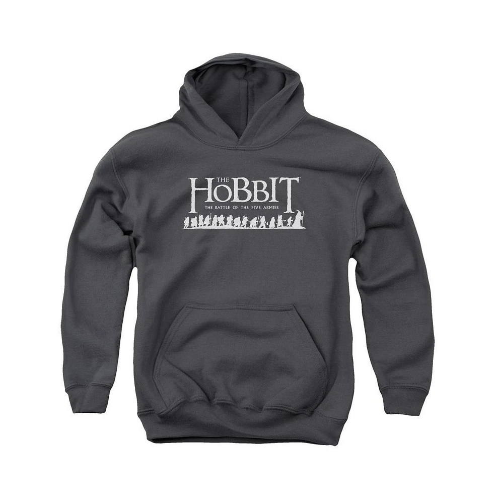 Hobbit Boys Youth Walking Logo Pull Over Hoodie / Hooded Sweatshirt