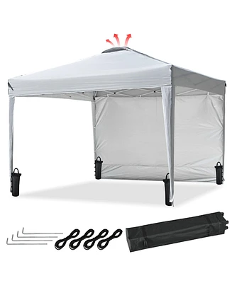 Yescom InstaHibit 10x10 Ft Pop Up Canopy with Sidewall & Bag Party Tent Outdoor Shelter