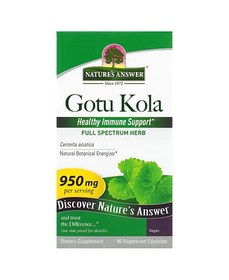 Nature's Answer Gotu Kola 950 mg - 90 Vegetarian Capsules (475 mg per Capsule) - Assorted Pre