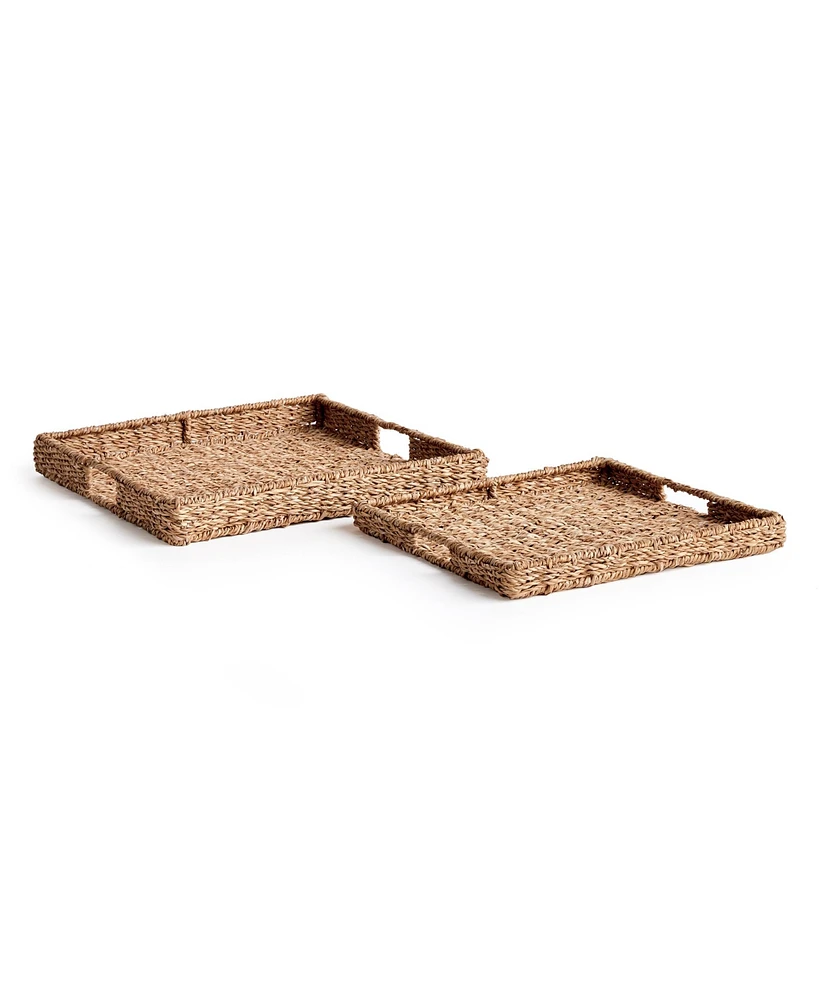 Napa Home & Garden Seagrass Rectangular Trays St/2