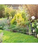 Outsunny 9.2' Garden Fence Border Edging, Pack of 5,