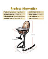 Hotmom Boys Modern High Chair: Adjustable Recline, 360 Rotation for Enhanced Durability, Stylish and Versatile Dining Chair