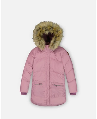 Deux par Toddler Girls Puffy Long Coat Vintage Purple - Toddler|Child