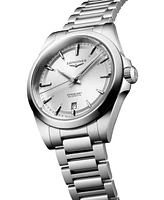 Longines Men's Swiss Automatic Conquest Stainless Steel Bracelet Watch 38mm