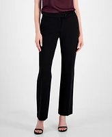 Anne Klein Women's Mid-Rise Extended-Tab Pants