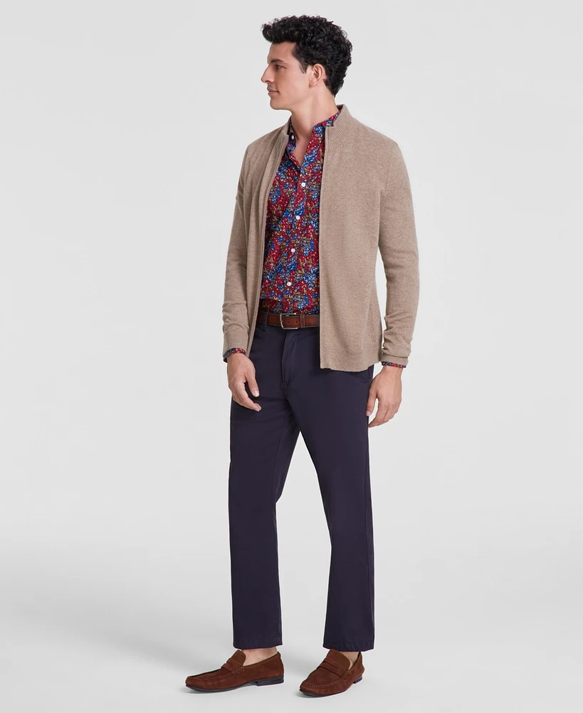 Club Room Men's Monty Leaf Poplin Shirt, Created for Macy's
