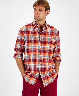Club Room Men's Regular-Fit Plaid Flannel Shirt