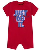 Nike Baby Boy's Mesh Fill Logo Patterned Romper