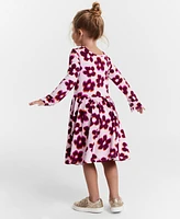 Epic Threads Girls Blurred Floral-Print Skater Dress, Created for Macy's