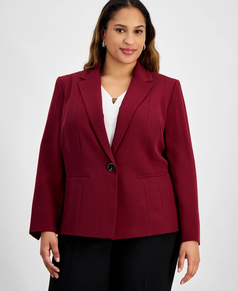 Kasper Plus One-Button Blazer