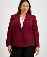 Kasper Plus One-Button Blazer