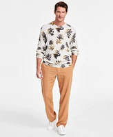 Club Room Men's Harrison Regular-Fit Floral Cashmere Sweater, Created for Macy's