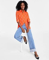 On 34th Womens Crepe Shirt Wide Cuff Jeans Created For Macys