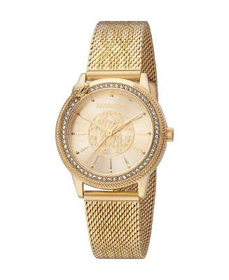 Roberto Cavalli Women's Quartz Gold-tone Stainless Steel Watch 32mm