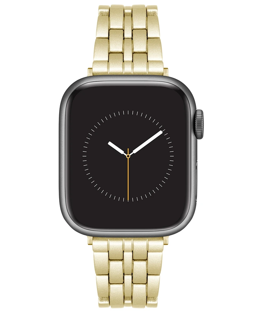 Nine West Women's Gold-Tone Alloy Link Bracelet Designed for 38/40/41mm Apple Watch - Gold