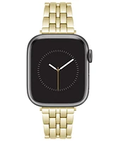 Nine West Women's Gold-Tone Alloy Link Bracelet Designed for 38/40/41mm Apple Watch - Gold