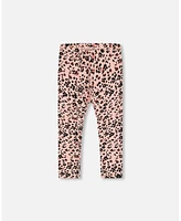 Deux par Toddler Girls Leggings Pink Printed Leopard Flowers - Toddler|Child