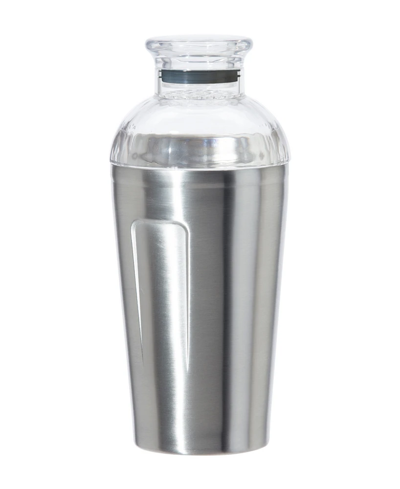 Oggi Groove 17oz. Double Wall Vacuum Insulated Stainless Steel Cocktail Shaker