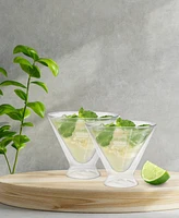 Oggi Set of 2 10oz Martini Double Wall Insulated Glasses