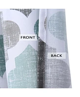 Caromio Geometric Quatrefoil Cotton Blend Kitchen Swag Valance Curtain Pair, 56" x 36"