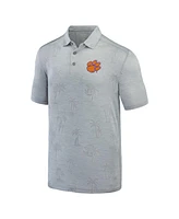 Tommy Bahama Men's Gray Clemson Tigers Sport Palm Coast Palmera IslandZone Polo