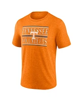 Fanatics Men's Heather Tennessee Orange Tennessee Volunteers Double Stripe Tri-Blend T-Shirt