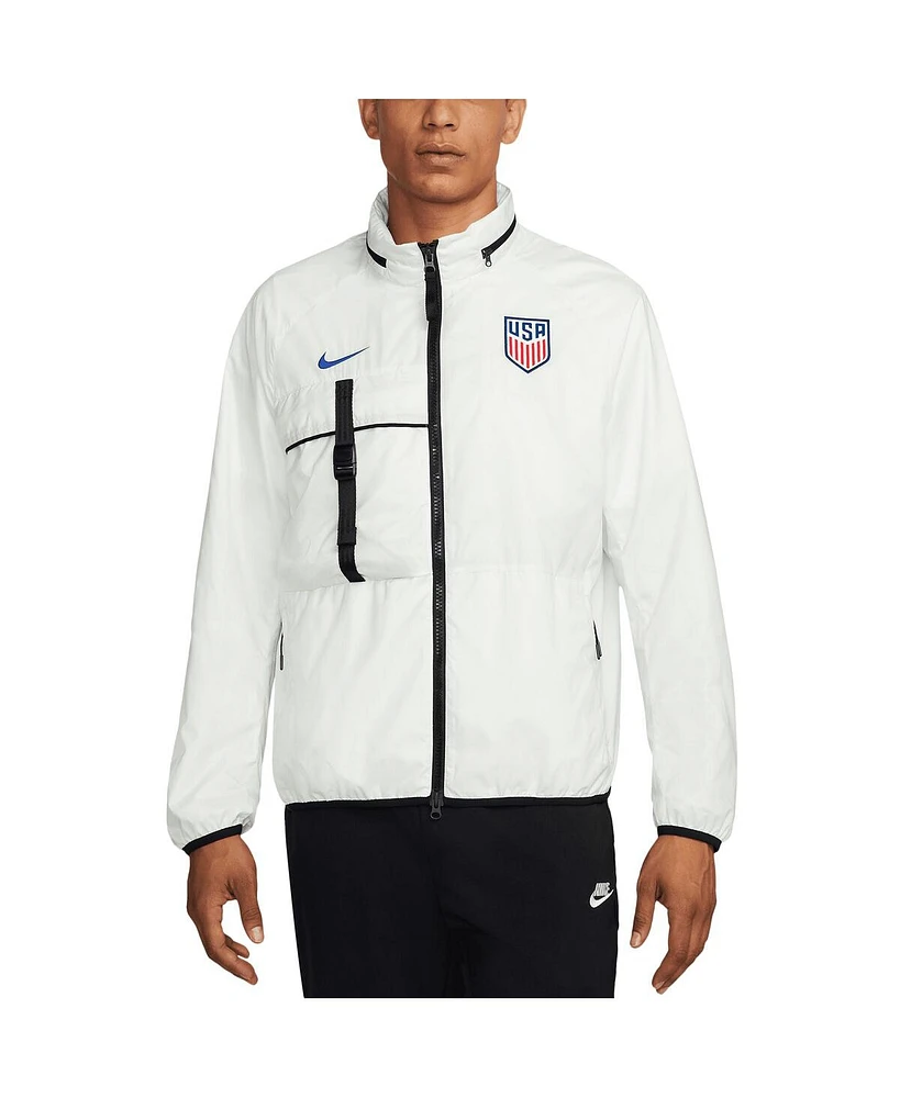 Nike Men's White Usmnt 2024 Halo Anthem Full-Zip Jacket