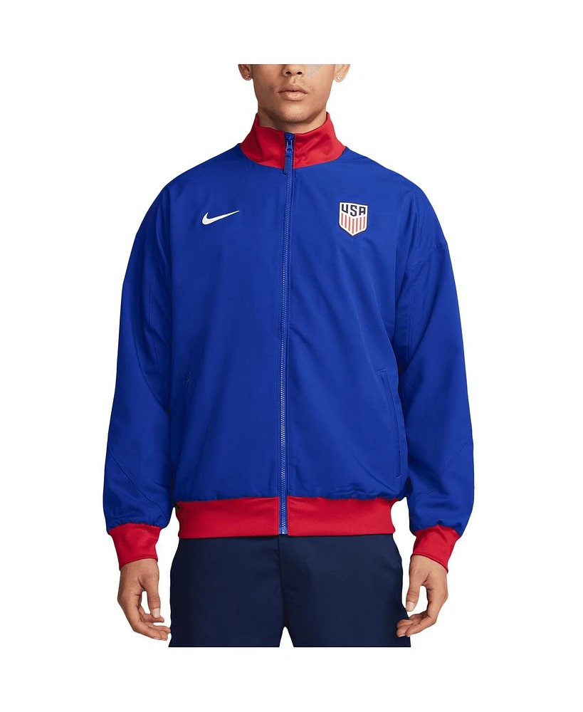 Nike Men's Royal Usmnt 2024 Strike Anthem Full-Zip Jacket