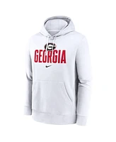 Nike Men's White Georgia Bulldogs Primetime Club Fleece Pullover Hoodie