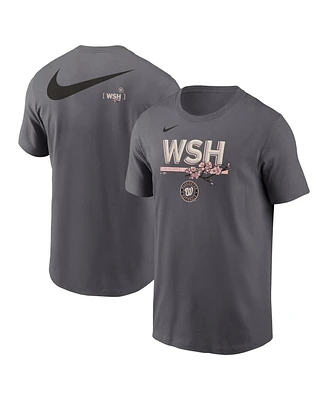 Nike Men's Charcoal Washington Nationals 2-Hit Speed City Connect T-Shirt