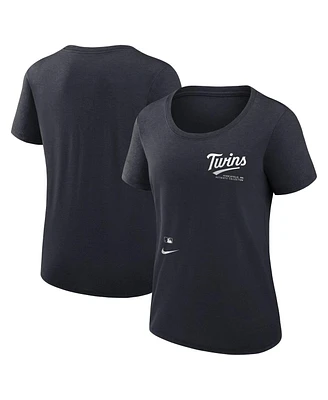 Nike Women's Navy Minnesota Twins Authentic Collection Performance Scoop Neck T-Shirt